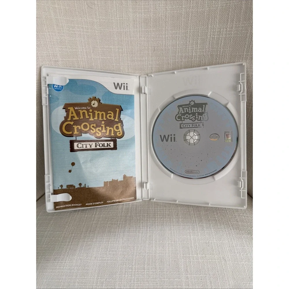 Animal Crossing City Folk Nintendo Wii  CIB‎ 2008 VERY GOOD!